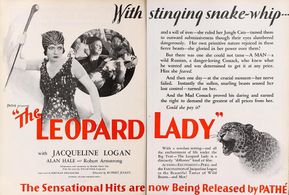 Alan Hale and Jacqueline Logan in The Leopard Lady (1928)