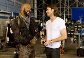 Terminator Salvation Set Photo. From left: Common and Victor Kubicek