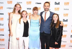 Imogen Poots, Anders Walter, Rory Jackson, Sydney Wade, and Madison Wolfe at an event for I Kill Giants (2017)