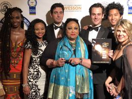 Gloria Gifford (Center) receiving the 2017 NAACP Theatre Award for Best Director