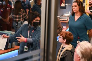 Still of Afia Nathaniel on the set of Chicago Med