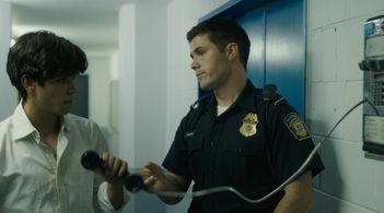 Still of Lucas Linehan and Zack Calderon in The Wilds