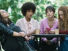Diana Ángel, Yolanda Rayo, María Elisa Camargo, and Jeirmarie Osorio in Out Loud (2022)