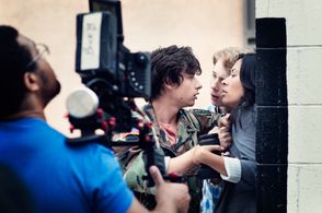 on set of Gratuitous Violence with Jono Cota and Joey Luthman