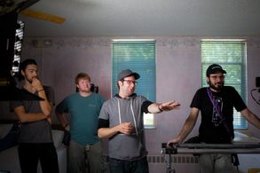 On the set of The Shade Shepherd