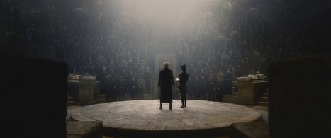 Johnny Depp and Poppy Corby-Tuech in Fantastic Beasts: The Crimes of Grindelwald (2018)