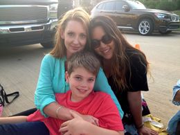 Hanging with the crew on set of 