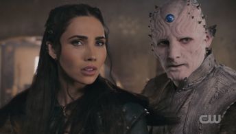 Jessica Green and Gerard Miller in The Outpost: Nothing Lasts Forever (2021)