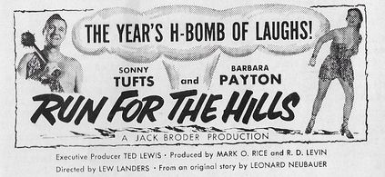 Barbara Payton and Sonny Tufts in Run for the Hills (1953)