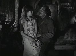 Alma Delia Fuentes and Miguel Inclán in The Young and the Damned (1950)