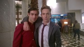 Jonathan RHYS MEYERS and Hamza KADRI on set of ''Damascus Cover'' Directed by Daniel Zelik Berk