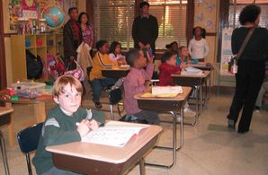 My grandson Jackson Tovar in a school scene in ALL ABOUT THE ANDERSONS.