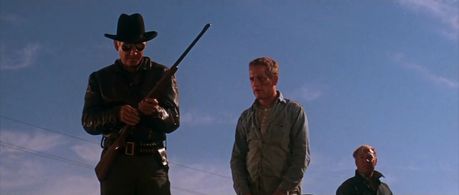 Paul Newman, George Kennedy, and Morgan Woodward in Cool Hand Luke (1967)