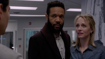 Jason Veasey and Cassie Kramer in Chicago Fire: Shut It Down (2020)