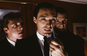 Gary Kemp, Martin Kemp, and Gary Love in The Krays (1990)