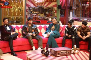 Shekhar Suman, McStan, Nimrit Ahluwalia, Shiv Thakare, and Shaleen Bhanot in Bigg Boss: Archana remains adamant (2023)