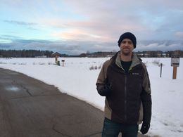 Michael M. McGuire on location in Peshtigo, Wisconsin during the production of his film, AQUARIANS.