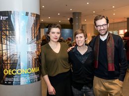 Petrolio (Mareike Wegener, Carmen Losmann, Hannes Lang) at the 2020 Berlinale premiere of OECONOMIA
