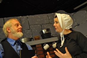 Norma Jean as Elizabeth Donderstock and Ron Grisby as Reverend Tollhouse in 