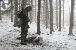 On the set of 'Der Kampf'