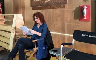 Marilee Talkington on set