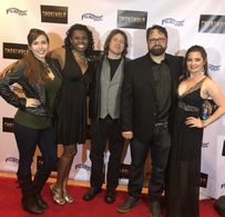 Shon Wilson at the premiere of Chokehold, with (left to right) Sesh Evans, JD Smith, Brian Skiba and Laurie Love