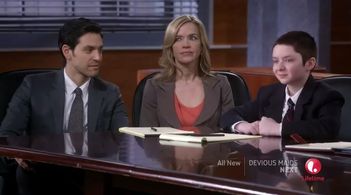 Lesley Tesh, Dean J. West, and Lachlan Watson in Drop Dead Diva (2009)