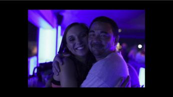 On set with Kristen Royal in 