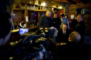 Filming on location in East London for 