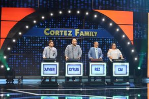 Rez Cortez, Xyrus Cortez, Xavier Cortez, and Cai Cortez in Family Feud Philippines (2022)