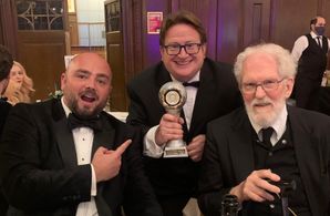 Celebrating winning the Best Distribution Company at the National Film Awards, UK in 2021