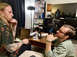 Cody Foster and Jay Mayer in Serotonin. (2021)