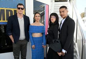 Benjamin Walker, Nazanin Boniadi, Ismael Cruz Cordova, and Markella Kavenagh at an event for The Lord of the Rings: The 