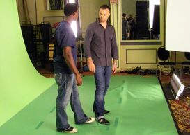 P.J. Palmer Directing NFL players for B.A.T. stock 2008 Chicago