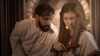 Richard Lund and Maia Michaels in The Fatal Conflict: Judea and Rome (2018)