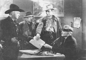 William Boyd, Joe De Stefani, Walter Long, and Paul Sutton in Bar 20 Justice (1938)