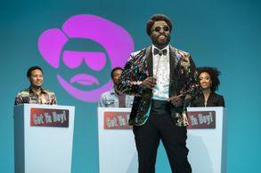 Bashir Salahuddin, Tiffany Daniels, and Kentrell Newton in Sherman's Showcase (2019)