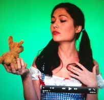 Playing Dorothy on the set of BFFent.com.