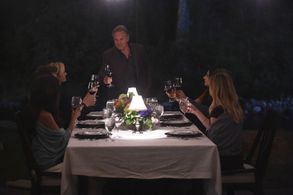 Don Johnson, Amber Valletta, Scott Michael Foster, India de Beaufort, Miranda Rae Mayo, and Rebecca Rittenhouse in Blood