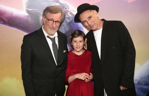 Steven Spielberg, Mark Rylance, and Ruby Barnhill at an event for The BFG (2016)