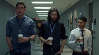 Still of John Krasinski, Adam Bernett, and Mena Massoud in 'Tom Clancy's Jack Ryan'