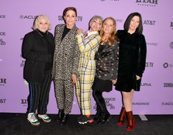 Jane Wiedlin, Charlotte Caffey, Belinda Carlisle, Gina Schock, Kathy Valentine, and The Go-Go's at an event for The Go-G