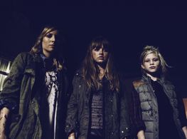 Alexa Sutherland on set of The Void with Meghan Camarena and Hannah Shetler