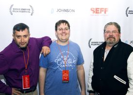 Cast and Crew of Room Service at the 2016 Sioux Empire Film Festival (Left to Right: George Abraham, Dylan Rippe, Kevin 