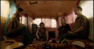 Brían F. O'Byrne, Abby Miller, Gethin Anthony, and Emma Dumont in Aquarius (2015)