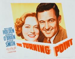 William Holden and Alexis Smith in The Turning Point (1952)
