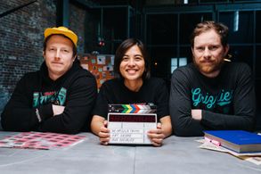 Mike Dinsmore, Michael Grand, and Kathleen Jayme in The Grizzlie Truth (2022)