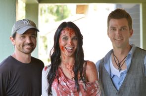 On the set of Killer Party with Katerina Kopel and Andy Hoff