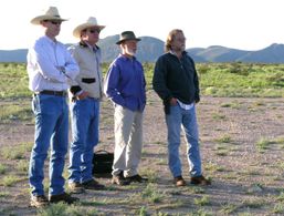 Lft to Rt: Eric Williams, Tommy Lee Jones, Chris Menges, Michael Fitzgerald - THE THREE BURIALS OF MELQUIADES ESTRADA, V