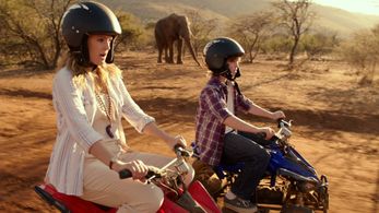 Drew Barrymore and Kyle Red Silverstein in Blended (2014)